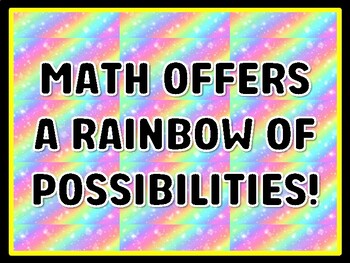MATH OFFERS A RAINBOW OF POSSIBILITIES! Rainbow Door Décor