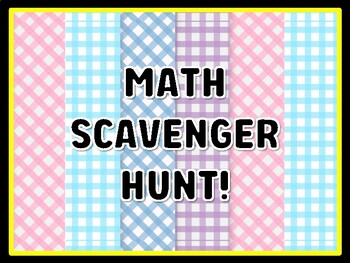 MATH SCAVENGER HUNT! Math Door Décor, Math Bulletin Board Décor
