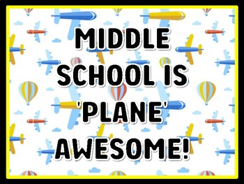 MIDDLE SCHOOL IS 'PLANE' AWESOME! Air Transportation Door Décor