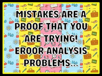 MISTAKES ARE A PROOF THAT YOU ARE TRYING! EROOR ANALYSIS PROBLEMS... Math Doo