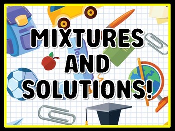 MIXTURES AND SOLUTIONS! Grade 4 And 5 Science Door Decor