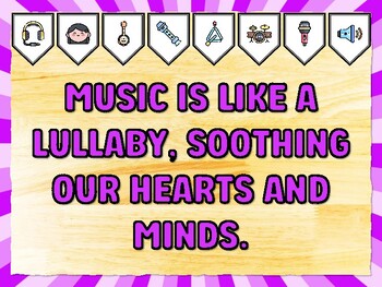 MUSIC IS LIKE A LULLABY, SOOTHING OUR HEARTS AND MINDS. Music Bulletin Board