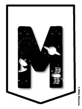 MY BOOK ABOUT THE PLANETS! Galaxy Bulletin Board Letters, Galaxy Banner
