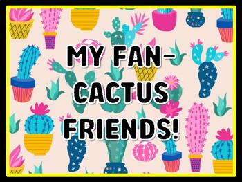 MY FAN-CACTUS FRIENDS! Succulents Door Décor, Succulents Bulletin Board Décor