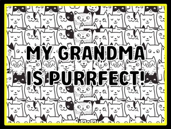 MY GRANDMA IS PURRFECT! Cat Door Décor, Cat Bulletin Board Décor