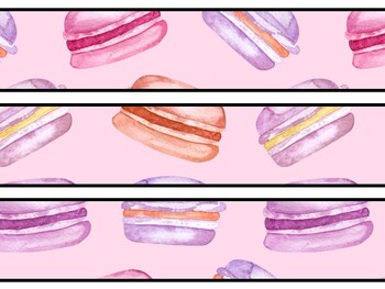 Macaroons Bulletin Board Decor Kit, Macaroons Letters, Macaroons Borders