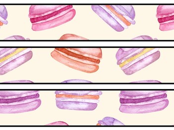 Macaroons Bulletin Board Decor Kit, Macaroons Letters, Macaroons Borders
