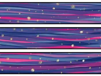 Magenta And Blue Bulletin Board Decor Kit, Magenta And Blue Letters