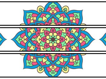 Mandala Bulletin Board Decor Kit, Mandala Letters