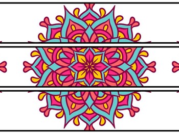 Mandala Bulletin Board Decor Kit, Mandala Letters