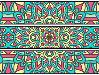 Mandala Bulletin Board Decor Kit, Mandala Letters