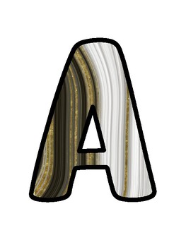 Marble Bulletin Board Décor Kit, Marble Letters