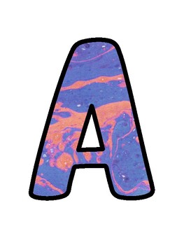 Marble Bulletin Board Décor Kit, Marble Letters