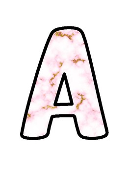 Marble Bulletin Board Décor Kit, Marble Letters