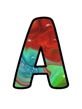 Marble Bulletin Board Décor Kit, Marble Letters