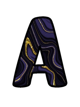 Marble Bulletin Board Décor Kit, Marble Letters
