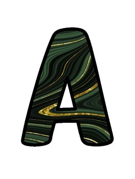 Marble Bulletin Board Décor Kit, Marble Letters