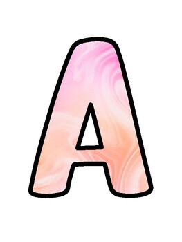 Marble Bulletin Board Décor Kit, Marble Letters