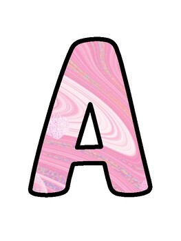 Marble Bulletin Board Décor Kit, Marble Letters