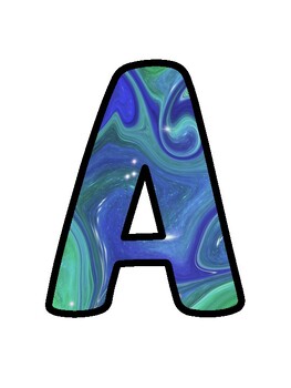 Marble Bulletin Board Décor Kit, Marble Letters
