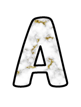 Marble Bulletin Board Décor Kit, Marble Letters
