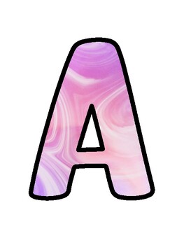 Marble Bulletin Board Décor Kit, Marble Letters