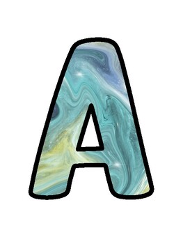 Marble Bulletin Board Décor Kit, Marble Letters