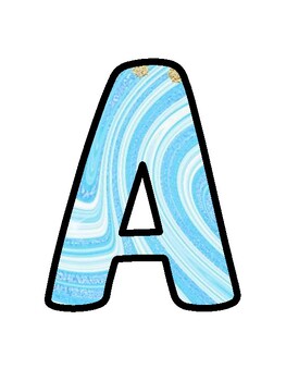 Marble Bulletin Board Décor Kit, Marble Letters