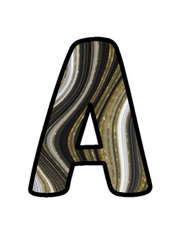 Marble Bulletin Board Décor Kit, Marble Letters
