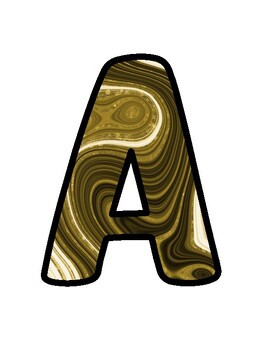 Marble Bulletin Board Décor Kit, Marble Letters