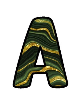 Marble Bulletin Board Décor Kit, Marble Letters