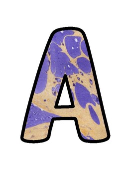 Marble Bulletin Board Décor Kit, Marble Letters