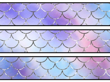 Mermaid Bulletin Board Decor Kit, Mermaid Letters