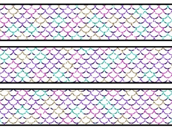 Mermaid Bulletin Board Decor Kit, Mermaid Letters