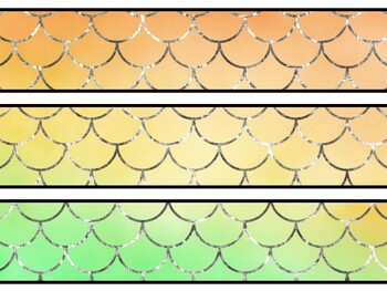 Mermaid Bulletin Board Decor Kit, Mermaid Letters