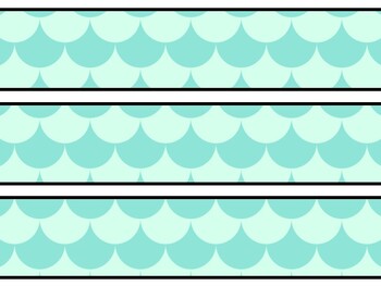 Mermaid Bulletin Board Decor Kit, Mermaid Letters