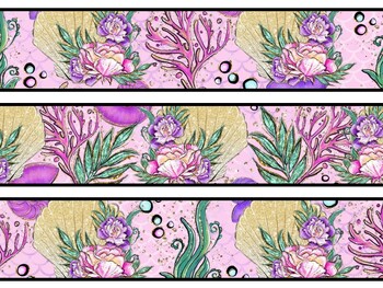 Mermaid Bulletin Board Decor Kit, Mermaid Letters