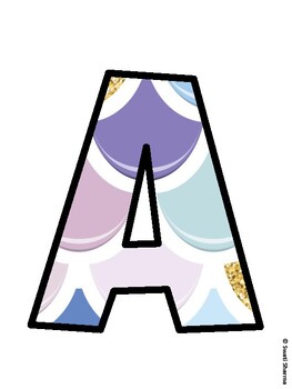 Mermaid Bulletin Board Décor Kit, Mermaid Bulletin Board Letters