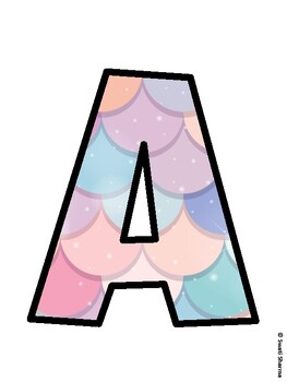 Mermaid Bulletin Board Décor Kit, Mermaid Bulletin Board Letters
