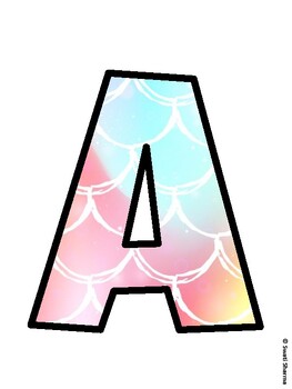 Mermaid Bulletin Board Décor Kit, Mermaid Bulletin Board Letters