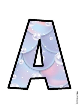 Mermaid Bulletin Board Décor Kit, Mermaid Bulletin Board Letters