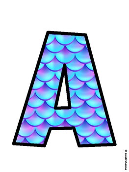 Mermaid Bulletin Board Décor Kit, Mermaid Bulletin Board Letters