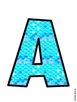 Mermaid Bulletin Board Décor Kit, Mermaid Bulletin Board Letters