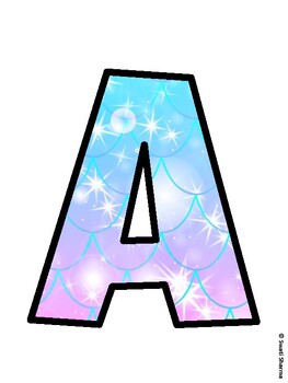 Mermaid Bulletin Board Décor Kit, Mermaid Bulletin Board Letters