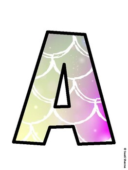 Mermaid Bulletin Board Décor Kit, Mermaid Bulletin Board Letters