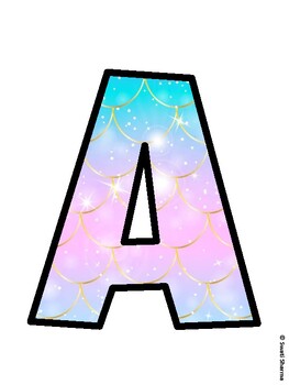 Mermaid Bulletin Board Décor Kit, Mermaid Bulletin Board Letters