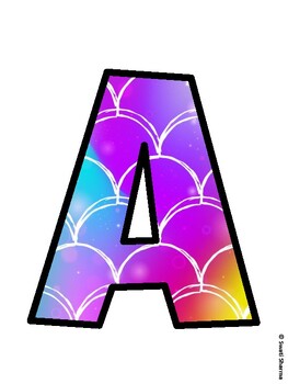 Mermaid Bulletin Board Décor Kit, Mermaid Bulletin Board Letters