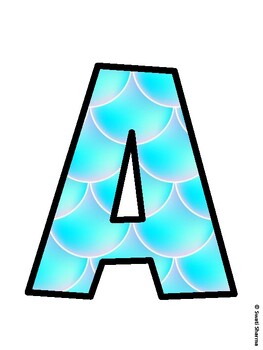 Mermaid Bulletin Board Décor Kit, Mermaid Bulletin Board Letters