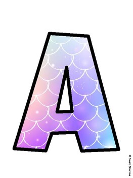 Mermaid Bulletin Board Décor Kit, Mermaid Bulletin Board Letters