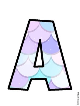 Mermaid Bulletin Board Décor Kit, Mermaid Bulletin Board Letters